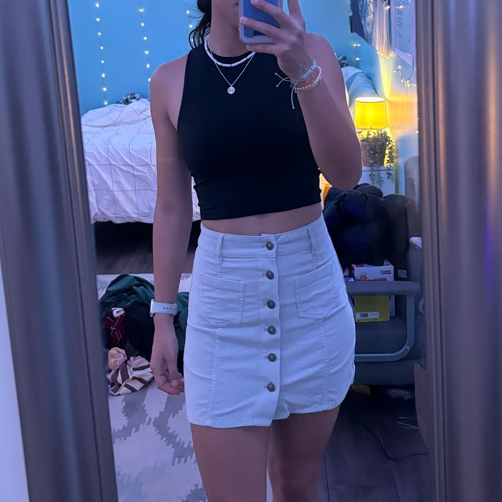 aerie a-line corduroy skirt
